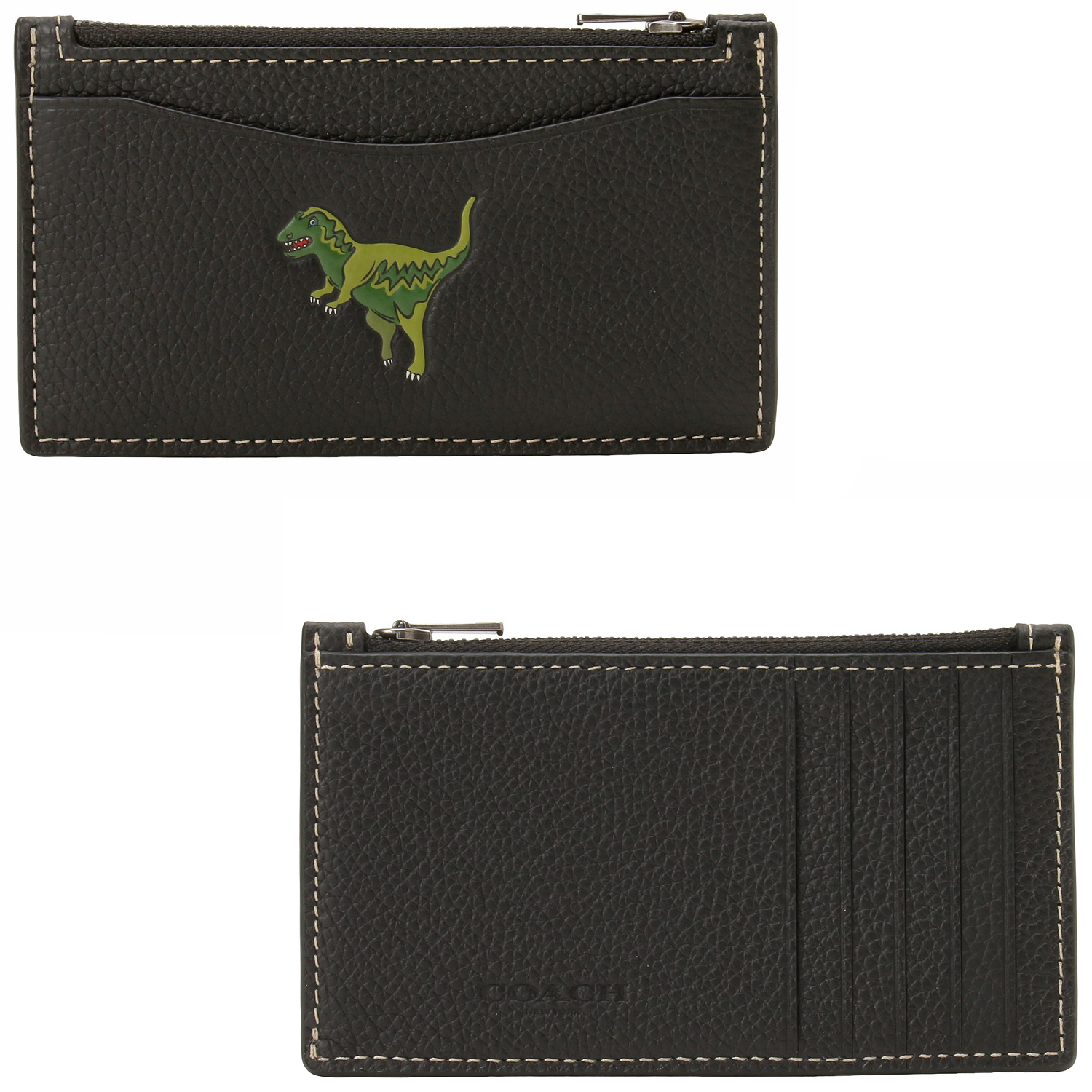 コーチ COACH CF066 BLK レキシー 恐竜 ジップ カードケース コインケース フラグメントケース ブラック メンズ Rexy Zip Card Case