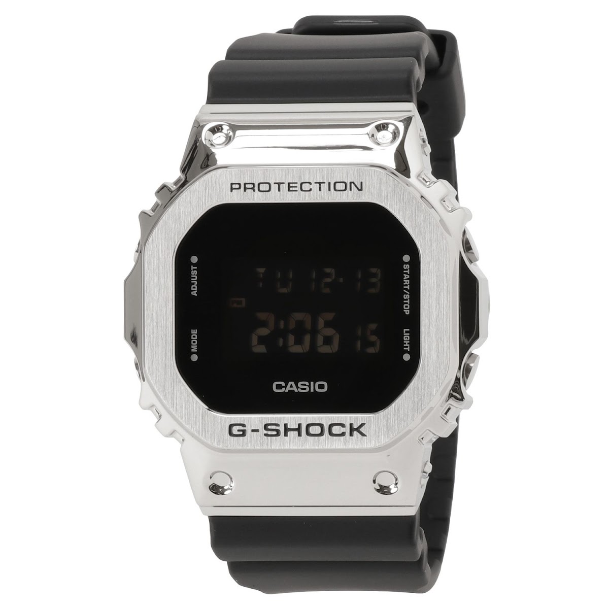 カシオ CASIO GM-5600-1ER G-SHOCK メンズ 腕時計 海外モデル 逆輸入 5600シリーズ メタル シルバー/ブラック （国内品番：GM-5600-1JF）Gショック デジタル ウォッチ WATCH