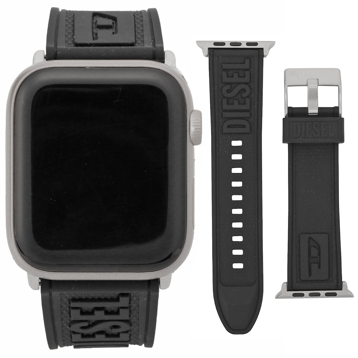 ディーゼル DIESEL DSS0014 Apple watch strap アップル ウォッチ ストラップ 替えベルト【42mm/44mm/45mm ケース対応 ※ベルトのみ】レザーベルト ブラック メンズ 交換バンド 付け替えベルト